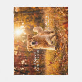 Full Speed Zero Regrets Golden フリースブランケット (正面)