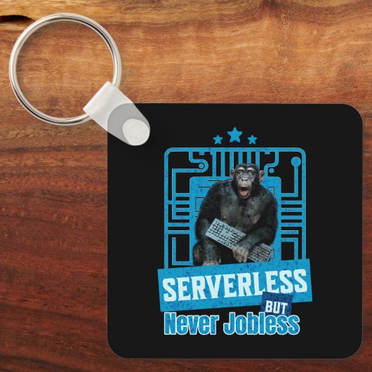 Full-Stack Developer Software Engineer Monkeyおもしろい キーホルダー (正面)