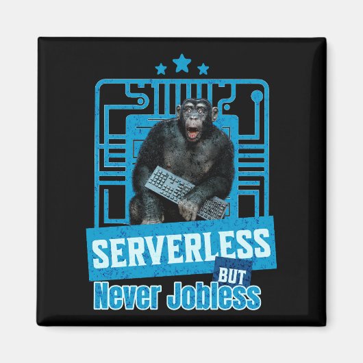 Full-Stack Developer Software Engineer Monkeyおもしろい マグネット (正面)