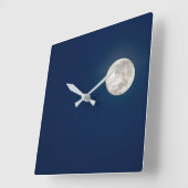 Full Super Moon | Peru Laka Titicaca スクエア壁時計 (傾斜)