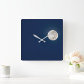 Full Super Moon | Peru Laka Titicaca スクエア壁時計 (ホーム)