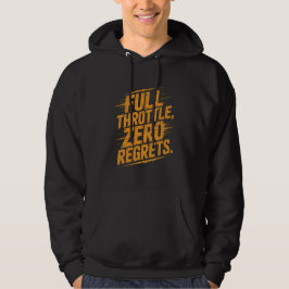 Full Throttle Zero Regrets Distressed Typography パーカ