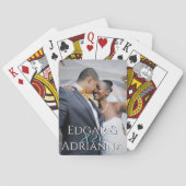 Full Vertical Photo - Script Custom Text Wedding  トランプ (裏面)