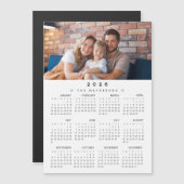 Full Year 2026 Calendar with Photo magnetic (正面/裏面)