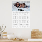 Full-Year Calendar with Customizable Photo  ポスター (キッチン)