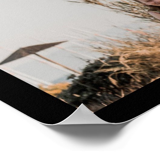 Full-Year Calendar with Customizable Photo Collage ポスター (角)