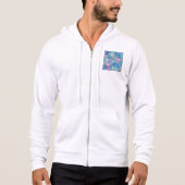 Full zip hoodie in stylish graphic パーカ (正面)