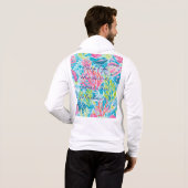 Full zip hoodie in stylish graphic パーカ (裏面フル)