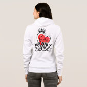 Full-Zip Hoodie : My Only Queen (white) パーカ (裏面フル)