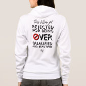 Full-Zip Hoodie : Over Qualified (white) パーカ (裏面)