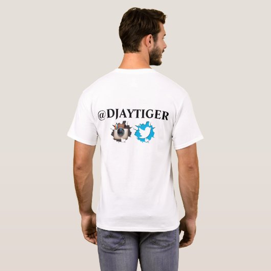 FULLBLASTのDJのトラが付いている無線のロゴのワイシャツ Tシャツ (裏面フル)