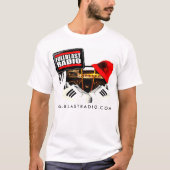 FULLBLASTのDJの酒宴の無線のロゴのワイシャツ Tシャツ (正面)