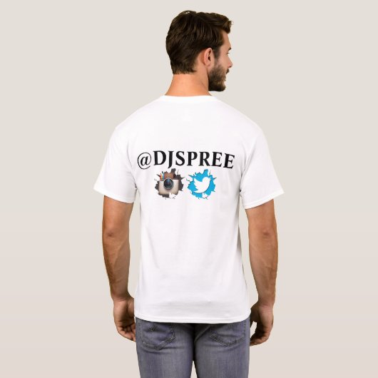 FULLBLASTのDJの酒宴の無線のロゴのワイシャツ Tシャツ (裏面フル)