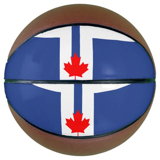 Fullsize Basketball with Flag of Toronto, Canada バスケットボール (正面)