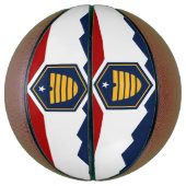 Fullsize Basketball with Flag of Utah, USA バスケットボール (縦)