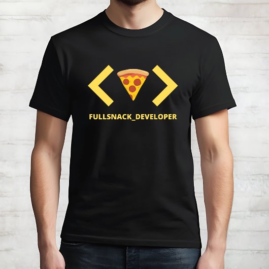 FullSnack Developer – コード&ピザ Tシャツ