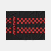 Fully カスタム Colors Double ストライプ市松模様に Manage フリースブランケット (正面(横))