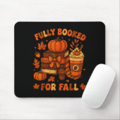 Fully Booked For Fall Pumpkin Books Coffee Thanksg マウスパッド (マウス)
