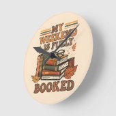 Fully booked weekend design ラウンド壁時計 (傾斜)