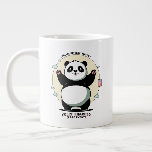 Fully Charged Rare Event – Social Battery ジャンボコーヒーマグカップ (左)