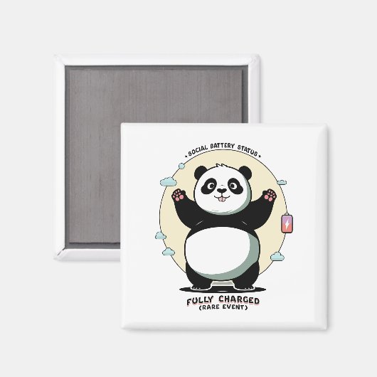 Fully Charged Rare Event – Social Battery マグネット (正面/裏面)