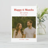 Fully Custom 6 Month Anniversary Card for Couple (スタンド正面)