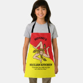 Fully Custom Wording Flag Sicily Sicilian Apron  エプロン (インサイチュ)