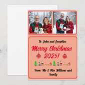 Fully Customisable 2 Photo Traditional Xmas Card (正面/裏面)