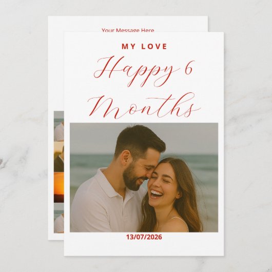 Fully Customizable Anniversary Card for Couple (正面/裏面)