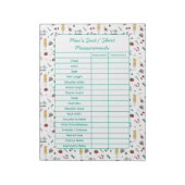 Fully Customizable Body Measurements Chart Notepad ノートパッド (回転)