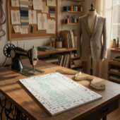 Fully Customizable Body Measurements Chart Notepad ノートパッド