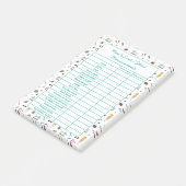 Fully Customizable Body Measurements Chart Notepad ポストイット (アングル)