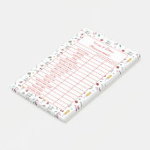 Fully Customizable Body Measurements Chart Notepad ポストイット (アングル)