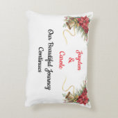 Fully Customizable First Christmas ornament アクセントクッション (裏面(縦))