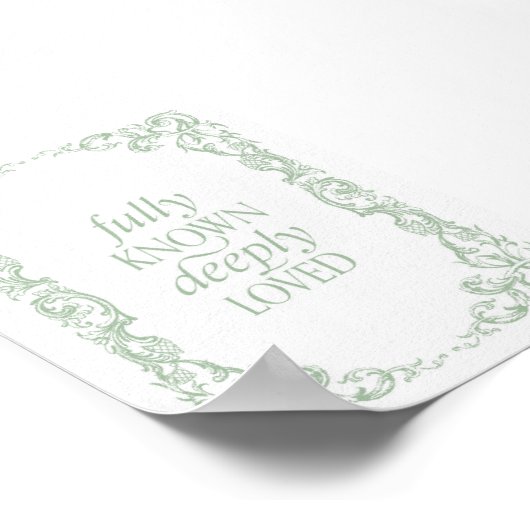 Fully Known Deeply Loved Christian Quote Poster  ポスター (角)