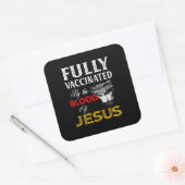 Fully Vaccinated By The Blood Of Jesus Christian.p スクエアシール (封筒)