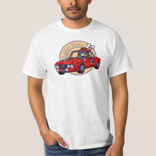 Fulvia type Rally HF - 白 Tシャツ (正面)