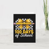 Fun 100 Days Teacher Celebration School Clroom Sty カード (正面)