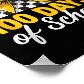 Fun 100 Days Teacher Celebration School Clroom Sty ポスター (角)