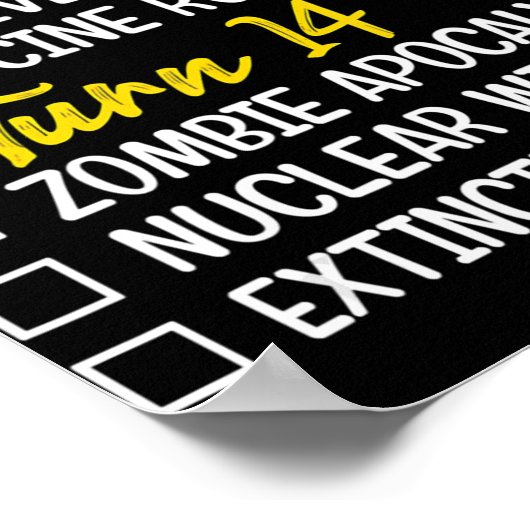 Fun 14th Birthday Gift 14 Years Old Quarantine 202 ポスター (角)