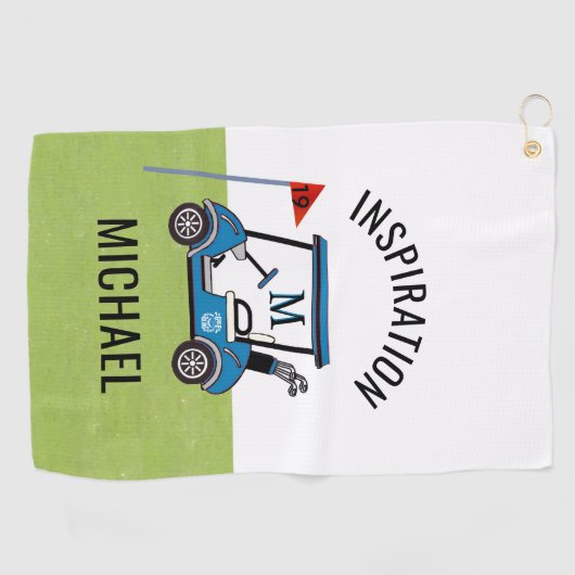 Fun 19th Hole Custom Cart Personalized  ゴルフタオル (横)