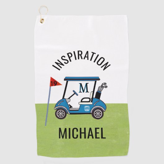 Fun 19th Hole Custom Cart Personalized  ゴルフタオル (正面)
