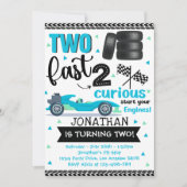 Fun 2nd Birthday Race Car Driver 招待状 (正面)