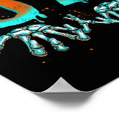 Fun 67 Meme Halloween Skeleton  ポスター (角)