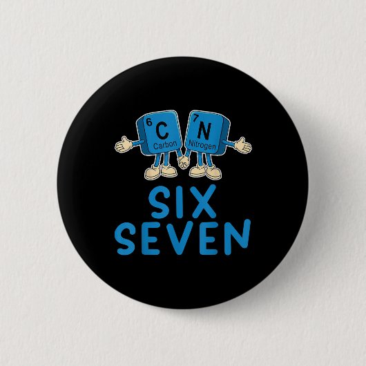 Fun 67 Meme Six Seven Funny Science Teacher Period 缶バッジ (正面)