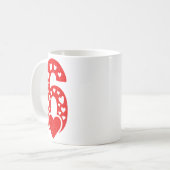 Fun 67 Number 6-7 6 7 Matching Valentine Six Seven コーヒーマグカップ (正面左)