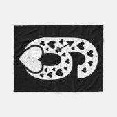 Fun 67 Number 6-7 6 7 Matching Valentine Six Seven フリースブランケット (正面(横))