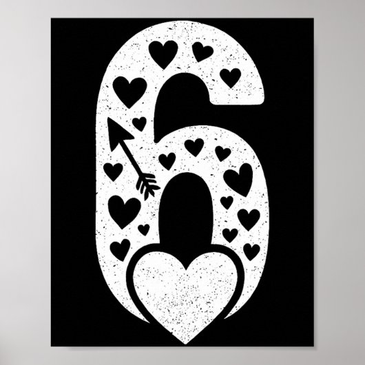 Fun 67 Number 6-7 6 7 Matching Valentine Six Seven ポスター (正面)