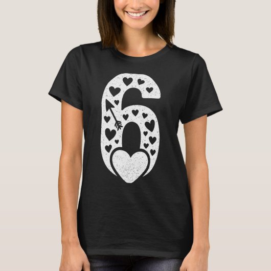 Fun 67 Number 6-7 6 7 Matching Valentine Six Seven Tシャツ (正面)