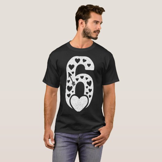 Fun 67 Number 6-7 6 7 Matching Valentine Six Seven Tシャツ (正面フル)